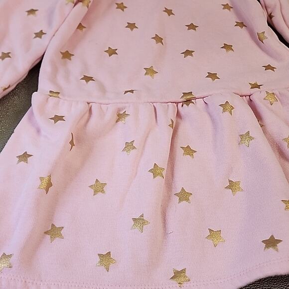 Gymboreee Pink Sweater Dress with Gold Stars - Picture 2 of 6